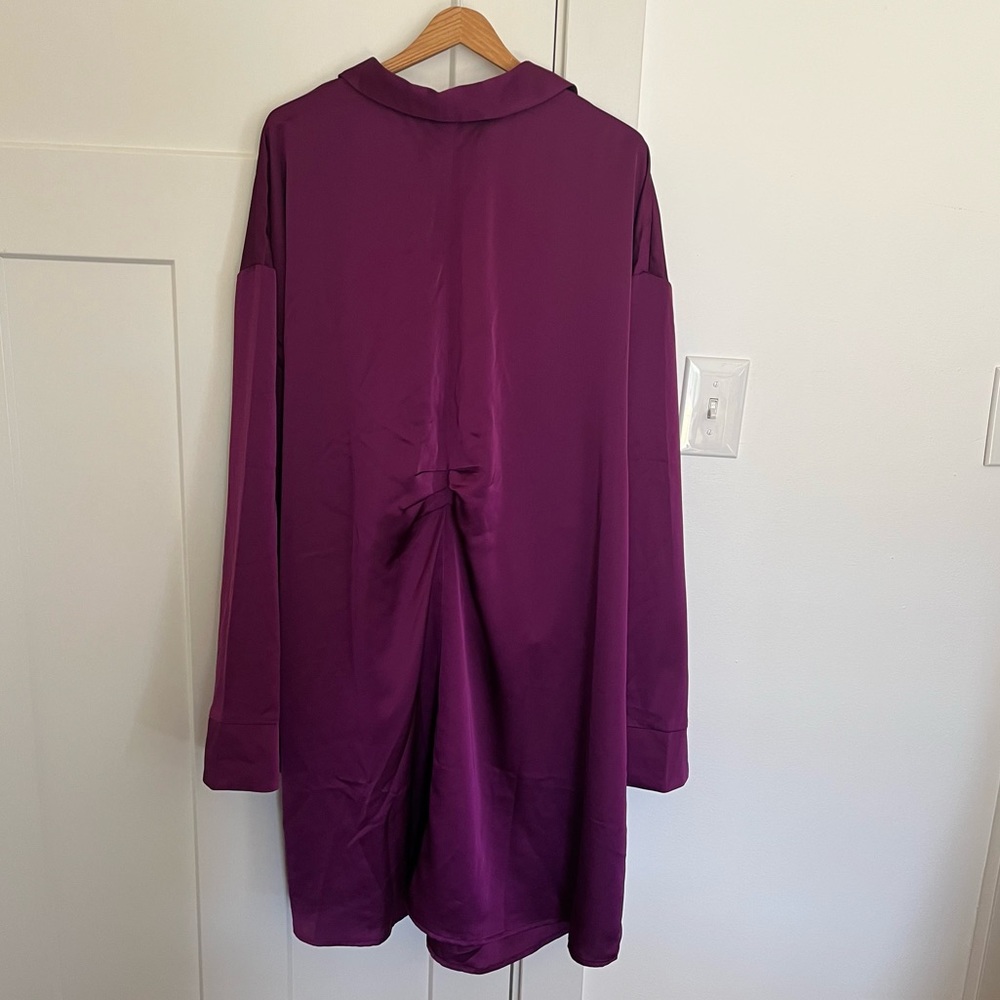 Eloquii Long Sleeve Wrap Dress - Picture 2 of 8